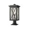 Z-Lite Brookside 1 Light Outdoor Pier Mounted Fixture, Black And Clear Seedy 583PHBR-533PM-BK - alternate 1